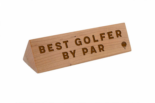 Wooden Desk Sign 'Best Golfer By Par' | Gift For Him | Gift For Her | Office Sign | Engraved Gift