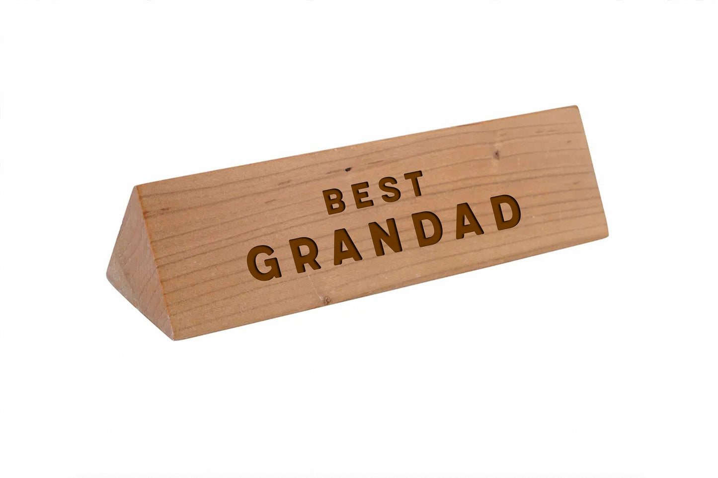 Wooden Desk Sign 'Best Grandad' | Gift For Him | Office Sign | Engraved Gift | Fathers Day