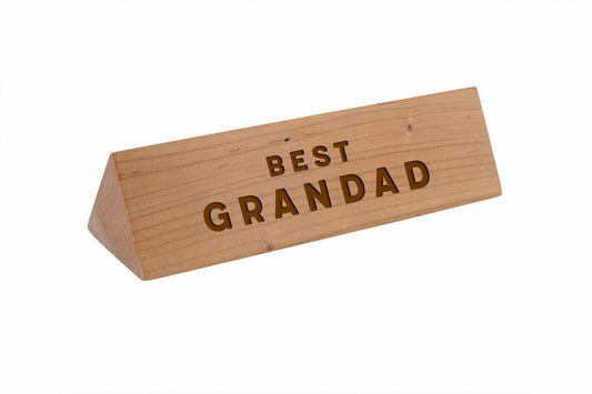 Wooden Desk Sign 'Best Grandad' | Gift For Him | Office Sign | Engraved Gift | Fathers Day