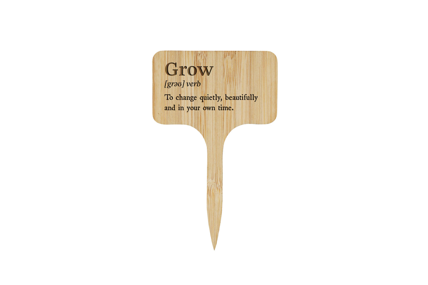 Grow Definition Wooden Plant Marker | Garden Accessory | Plant Sign | Gift for Plant Lovers | Gardening Gift
