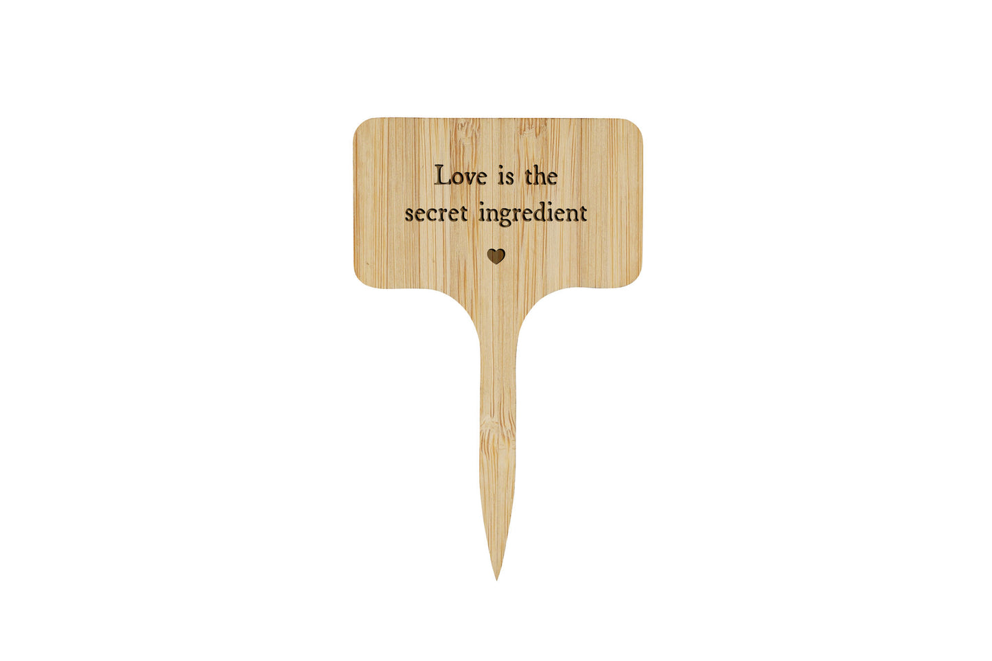 Wooden Plant Marker | Love is the secret ingredient | Inspirational Garden Accessory | Plant Sign | Home Decor | Gift for Gardener