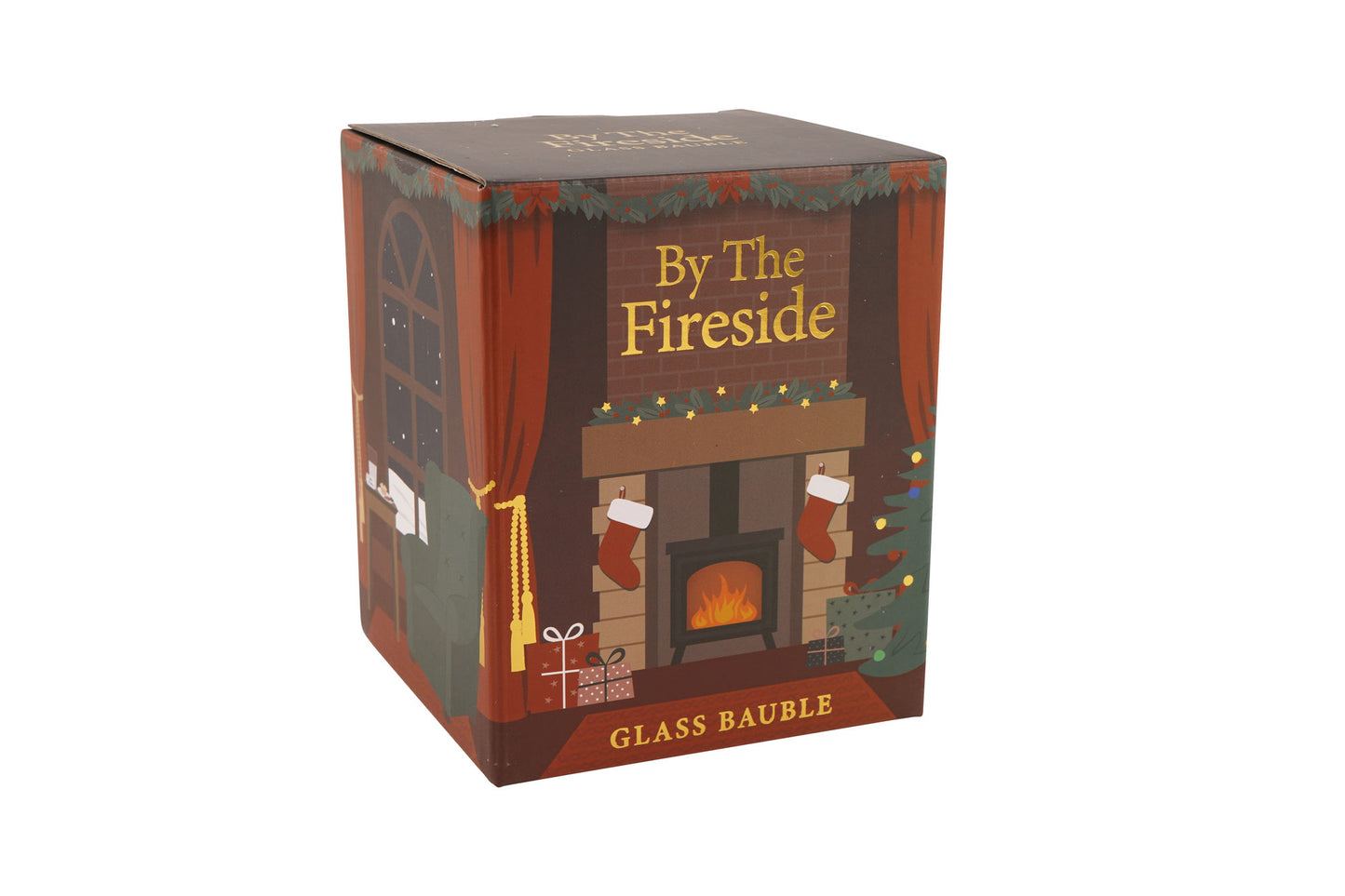 First Christmas In Our New Home Glass Bauble | Fireplace Design | Christmas Tree Decoration | Ornament Festive Keepsake | Boxed