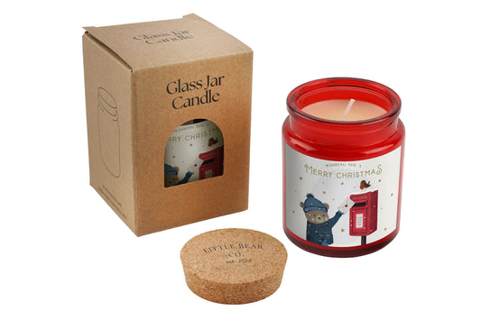 Merry Christmas Scented Candle • Red Jar Candle • Little Bear Co • Festive Gift