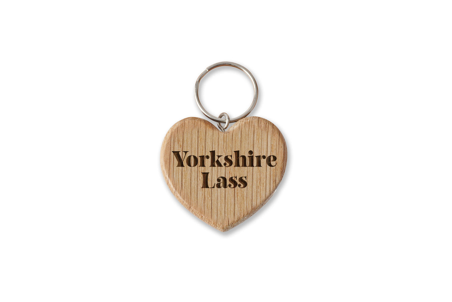 Oak Heart Keyring - 'Yorkshire Lass'  | House Keys | Novelty