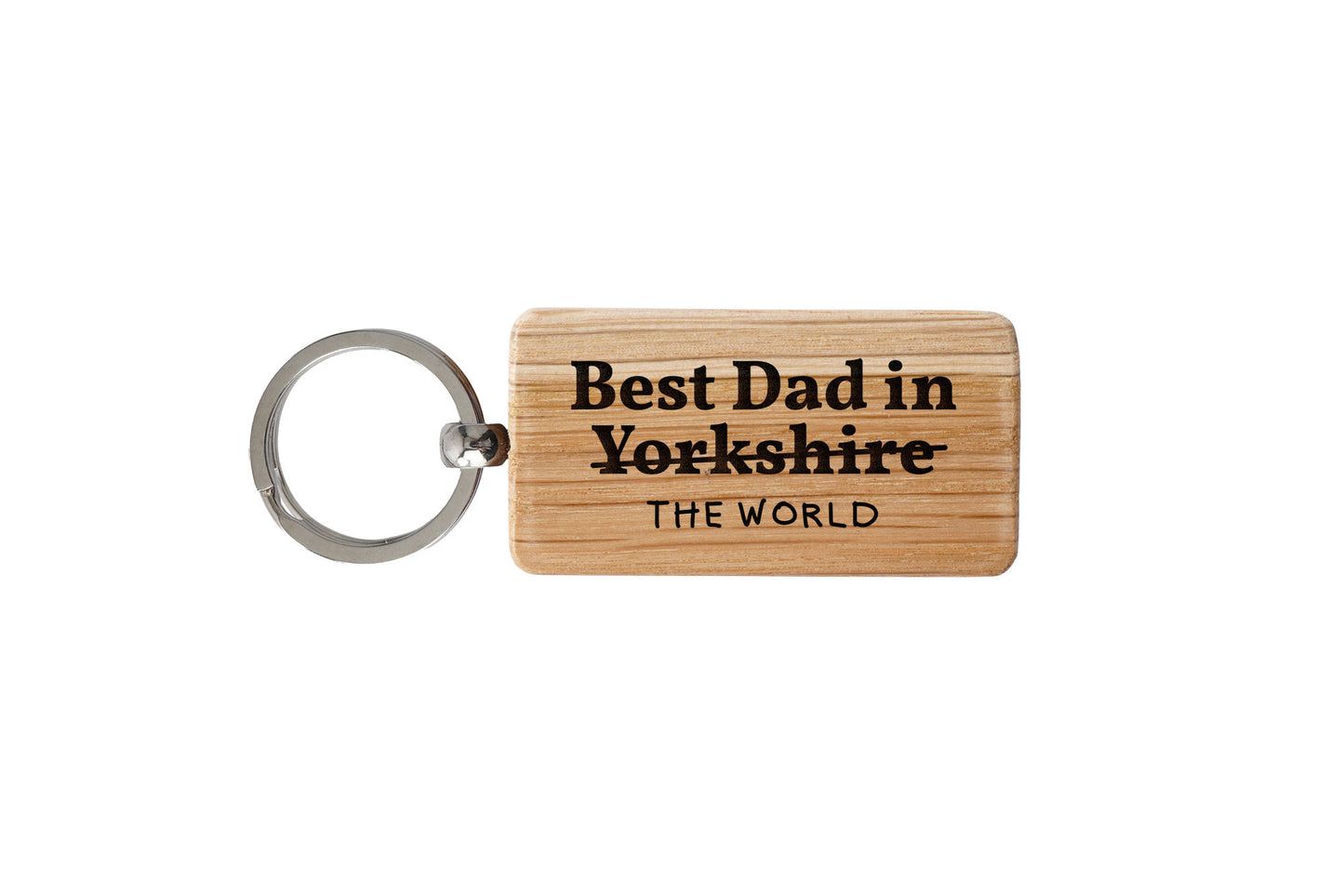 Dad In Yorkshire Oak Keyring – Yorkshire Pride Gift