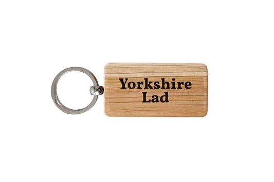 Rectangular Oak Keyring - 'Yorkshire Lad' | Accessory | Keychain | House Keys