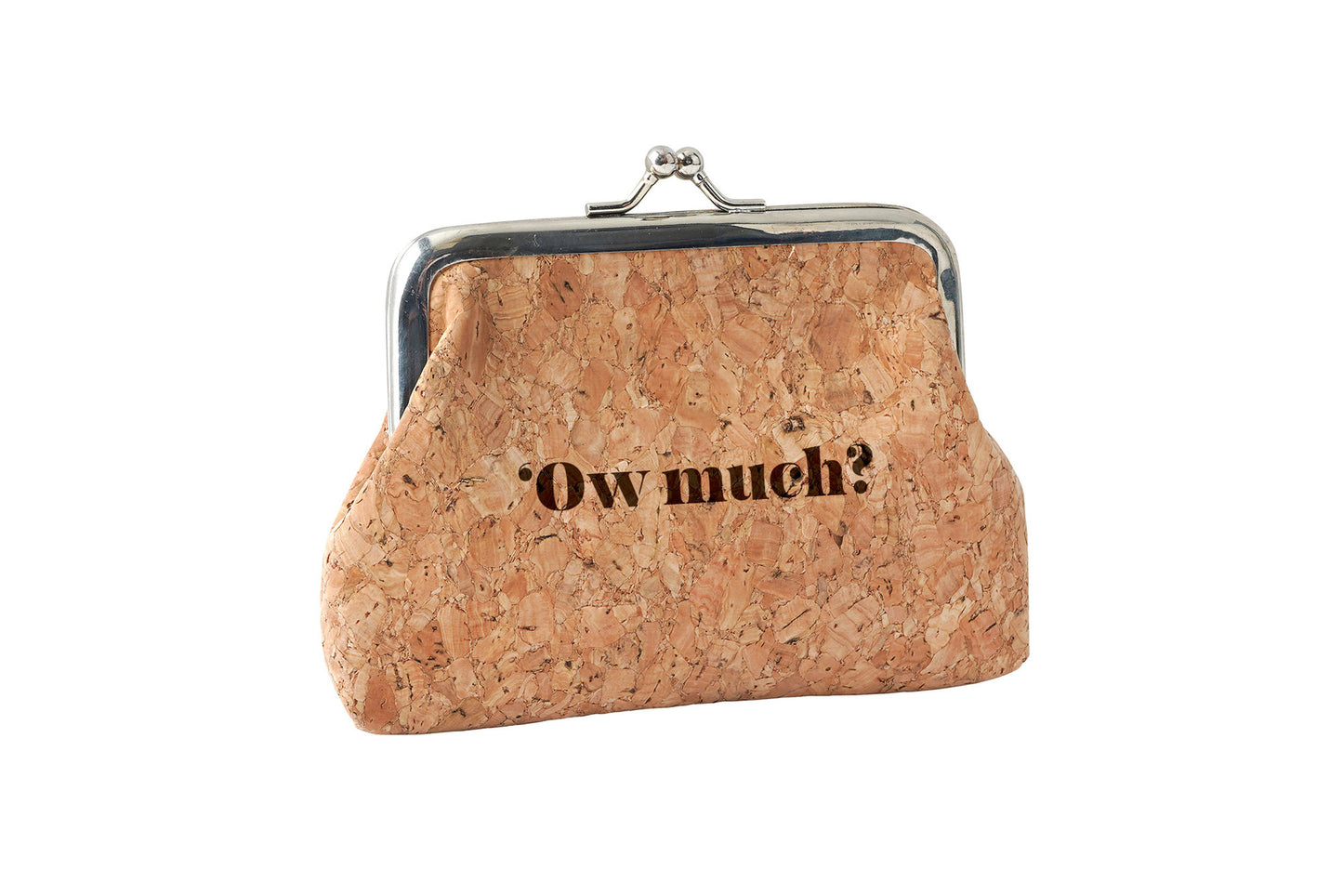 Engraved Cork Coin Purse – 'Ow Much?' Novelty Accessory