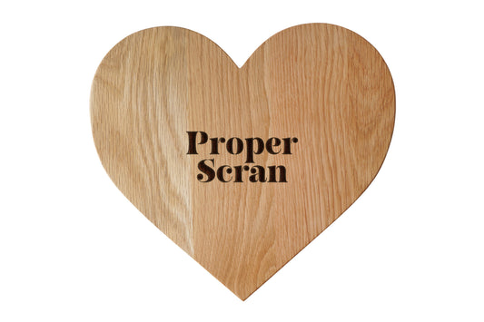 Oak Heart Serving Board - 'Proper Scran' | Kitchenware | Serveware | Tableware | Homeware