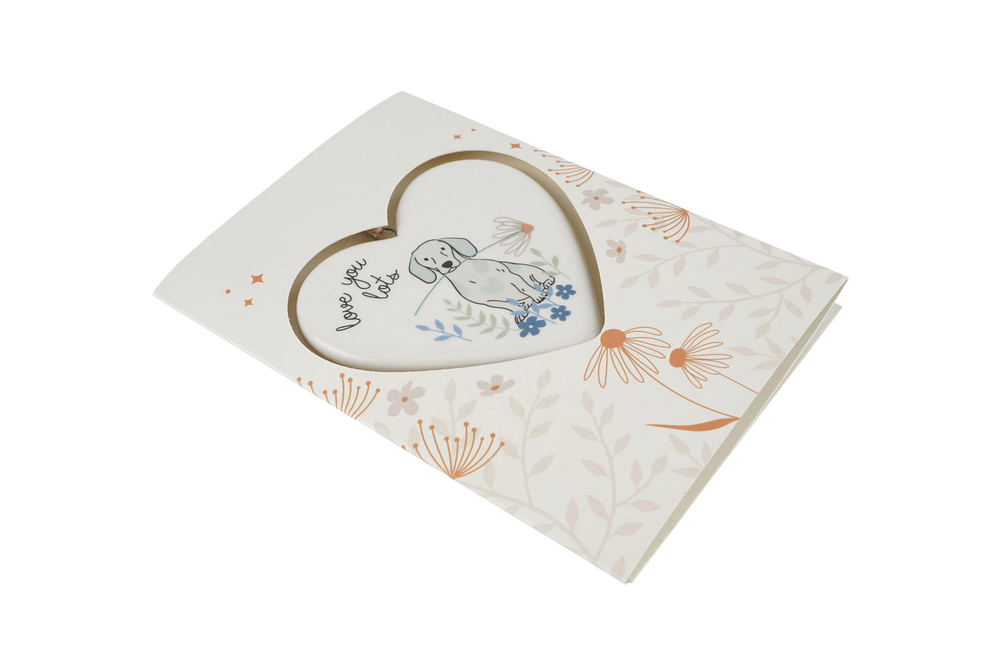 Just Paws 'Love You Lots' Greeting Card With Heart Hanger  | Stationery | Keepsake