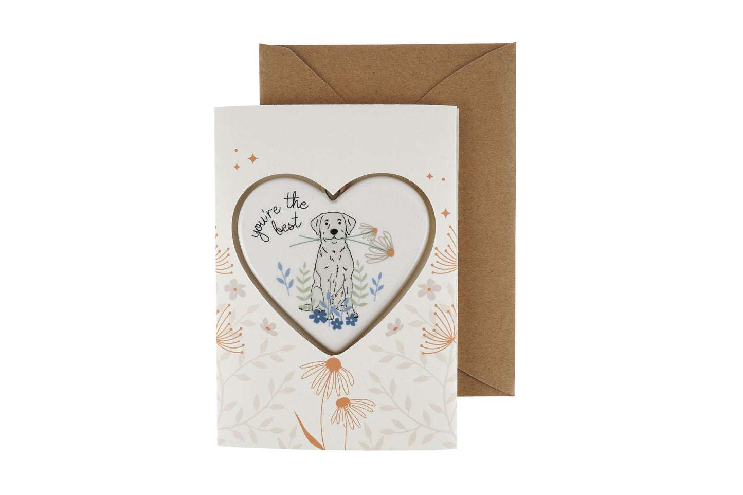 Just Paws 'You're The Best' Greeting Card With Heart Hanger  | Stationery | Keepsake
