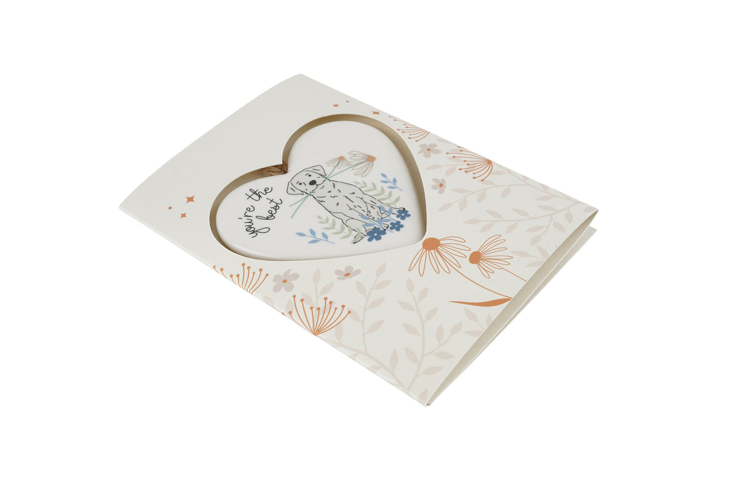 Just Paws 'You're The Best' Greeting Card With Heart Hanger  | Stationery | Keepsake