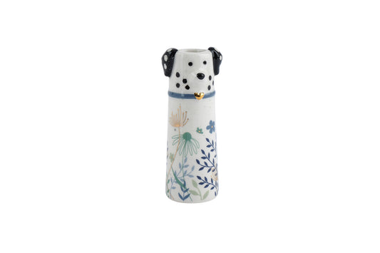 Just Paws 'Dill The Dalmatian' Bud Vase | In Gift Box | Single Stem | Home Decor
