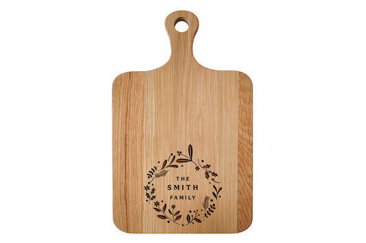 Oak Cheeseboard 'Personalised Family Name' | Festive Cheeseboard | Table Decor | Christmas Tableware