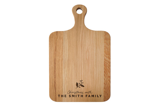 Oak Cheeseboard 'Personalised Christmas With The... Cheeseboard' | Festive Cheeseboard | Table Decor | Christmas Tableware