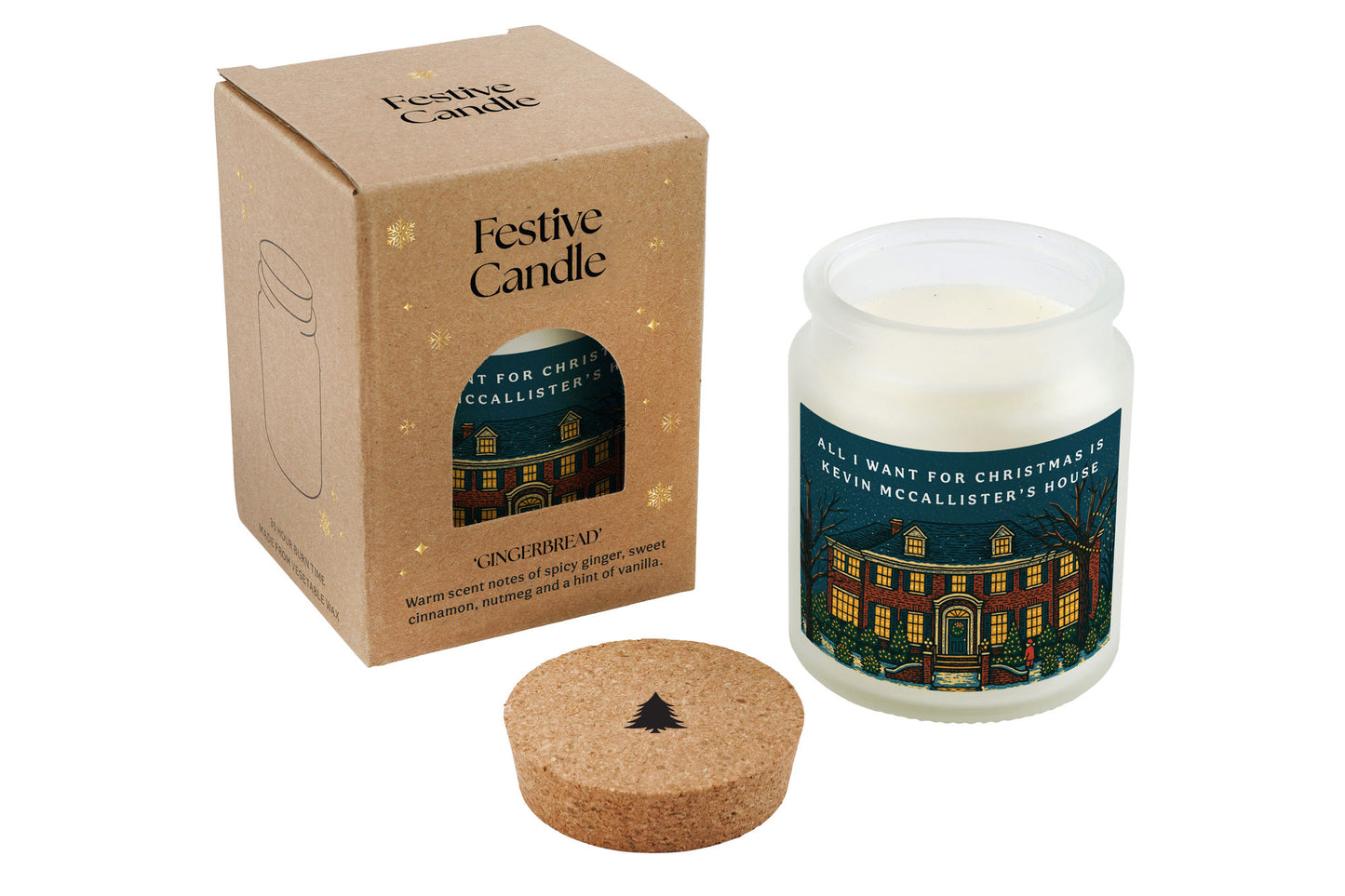 Gingerbread Scented Christmas Candle | 'All I Want For Christmas Is...' | Seasonal Winter Home Décor