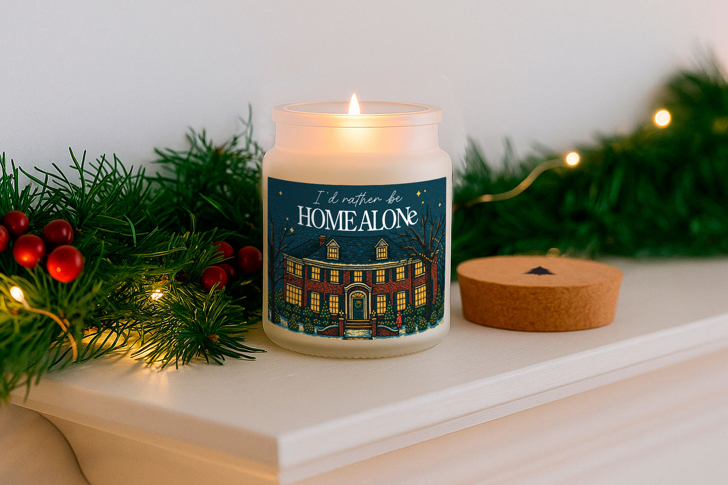 Gingerbread Scented Christmas Candle | 'I'd Rather Be Home...' | Seasonal Winter Home Décor