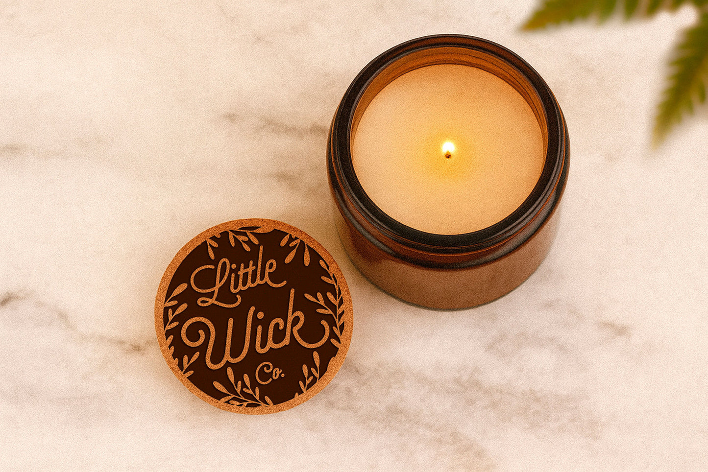 Alphabet Initial Candle • A - Z • Scented Brown Glass Jar Candle