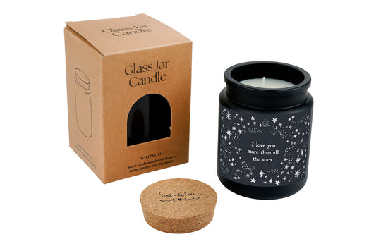 I Love You More Than All The Stars Large Black Scented Jar Candle • Gift Box