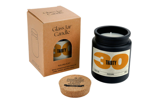 30th Birthday Black Scented Candle • Thirty • Thirtieth Birthday • Gift Box