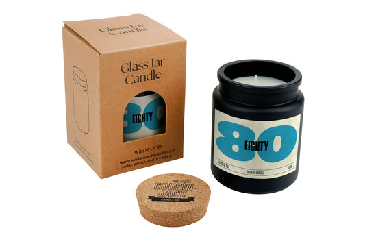 80th Birthday Black Scented Candle • Eighty • Eightieth Birthday • Anniversary • Gift Box