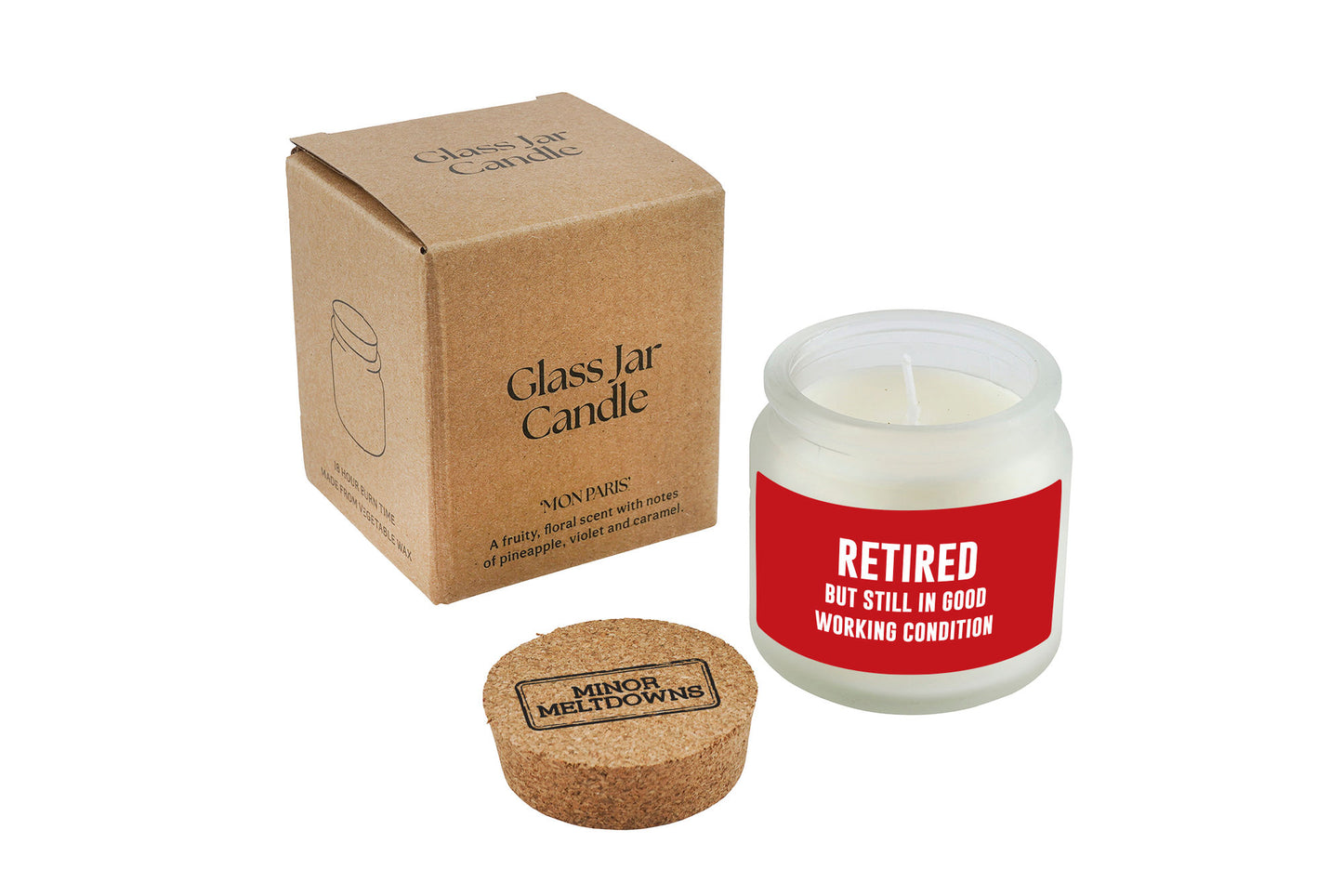 Retired But Still In Good Working Condition Scented Jar Candle • Gift Boxed