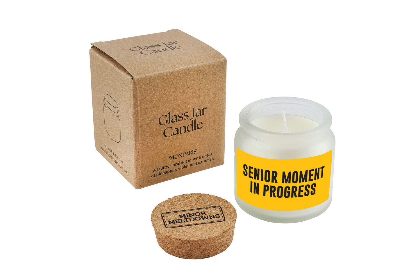 Senior Moment In Process Scented Jar Candle • Gift Boxed