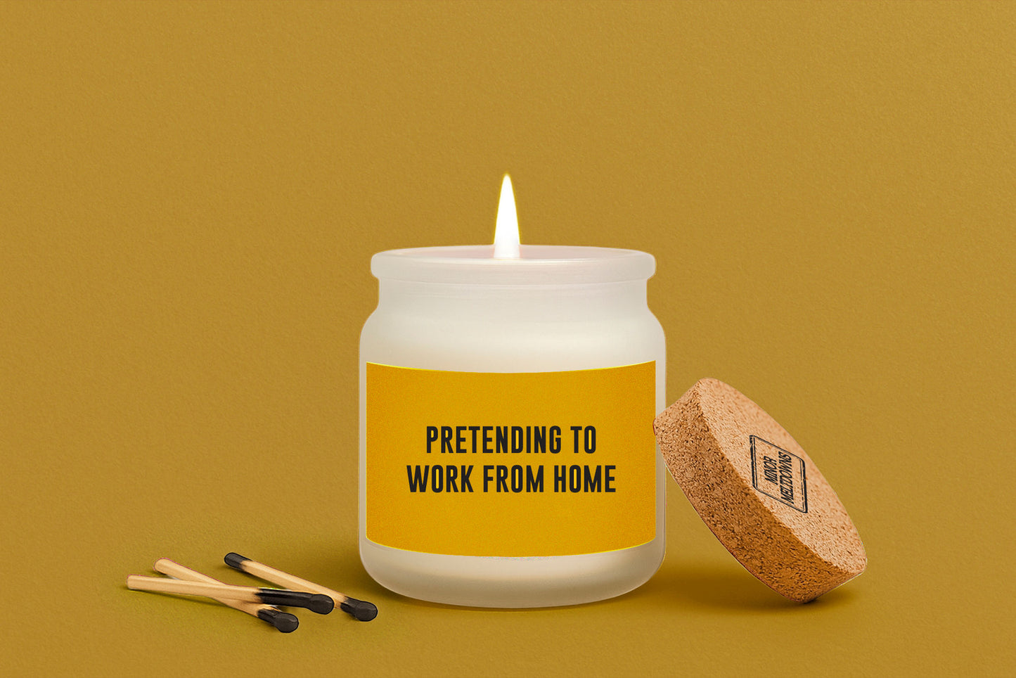 Pretending To Work From Home Scented Jar Candle • Gift Boxed