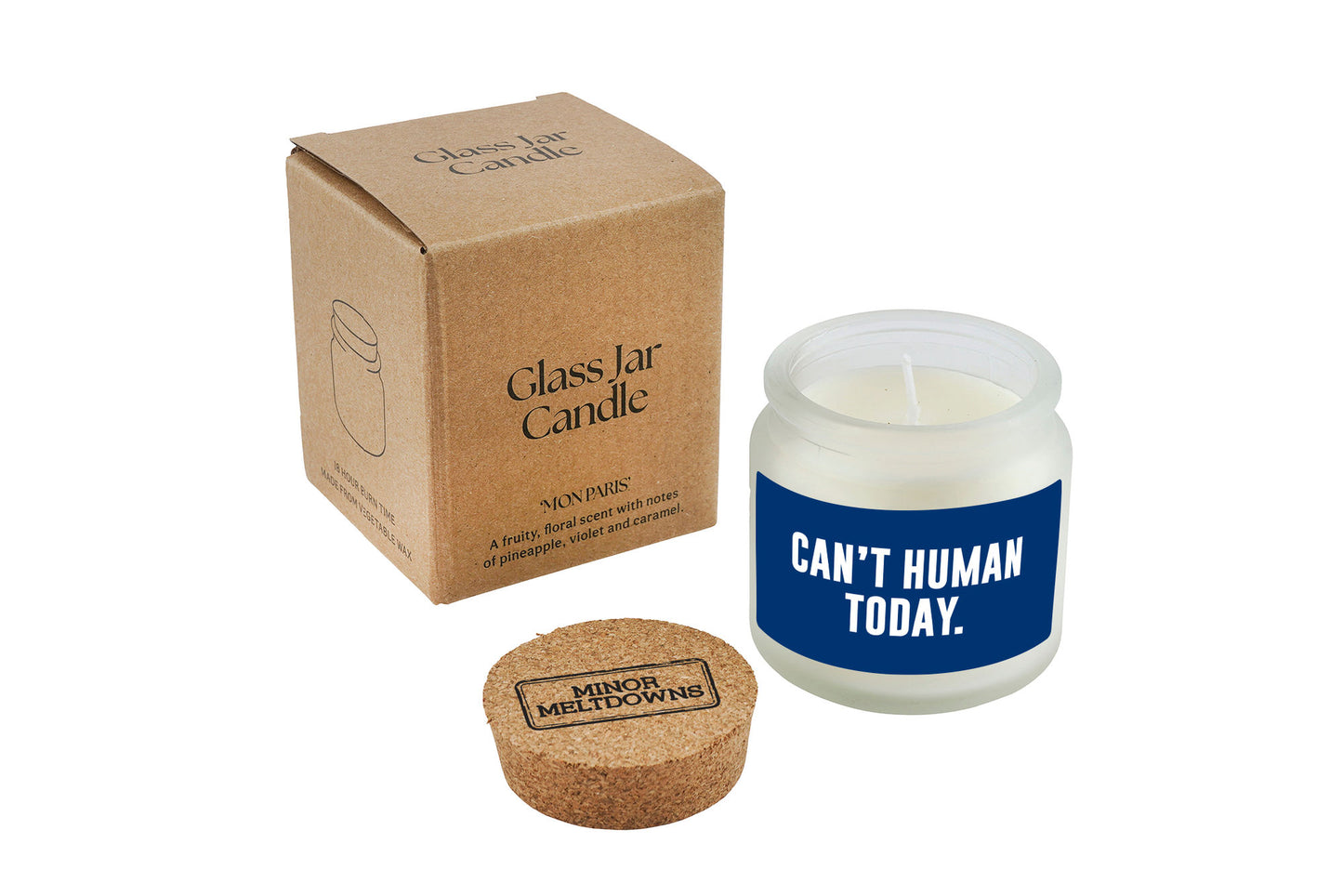 Can’t Human Today Scented Jar Candle • Gift Boxed