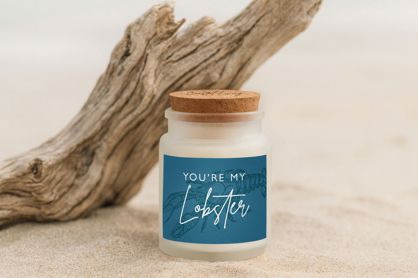 You're My Lobster Scented Glass Jar Candle • Coastal Living • Gift Box