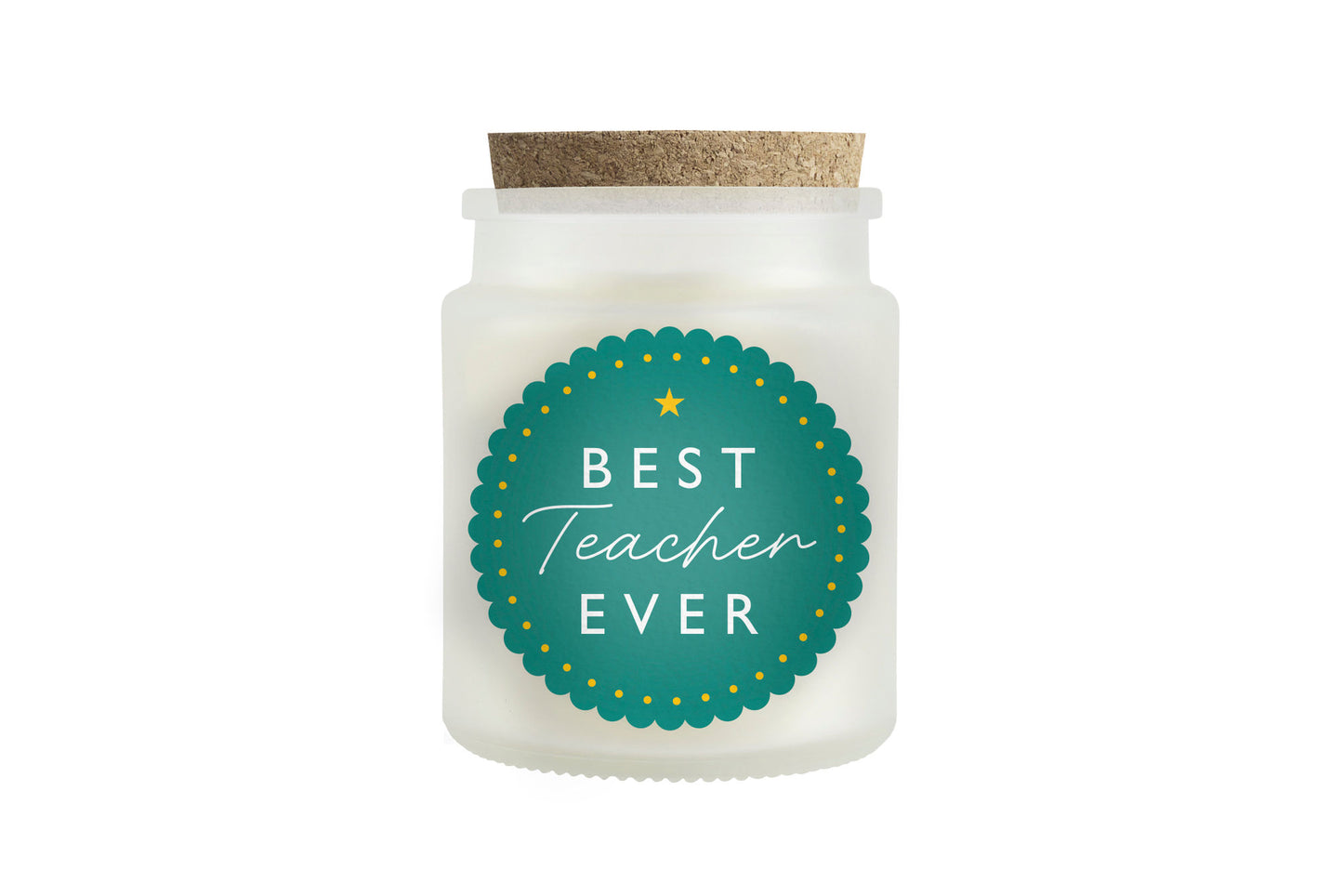 Teacher Ever Scented Candle • Pineapple Violet Caramel Fragrance, Plant-Based Wax, Cork Lid