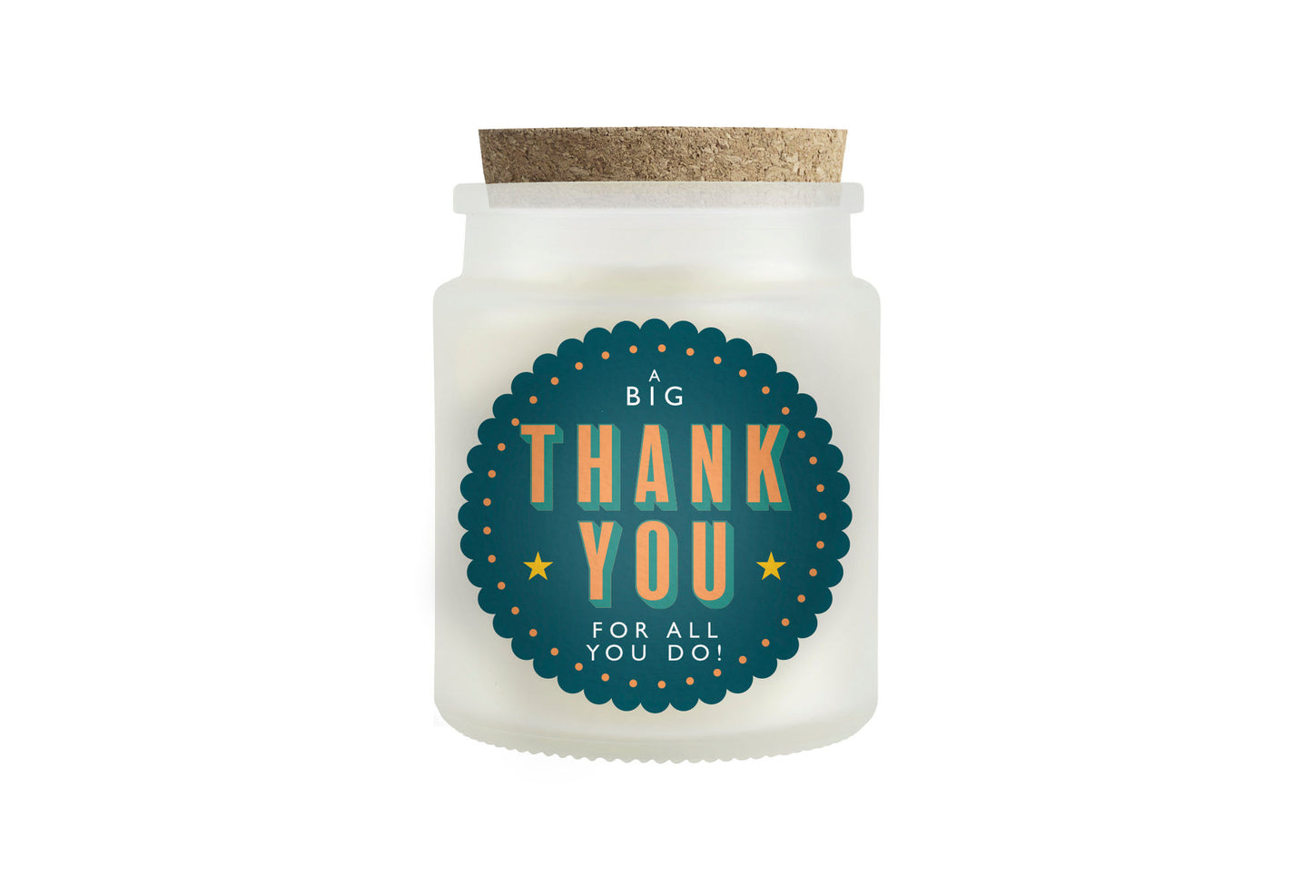 Thank You For All You Do • Best Teacher Scented White Glass Jar Candle • Gift Box