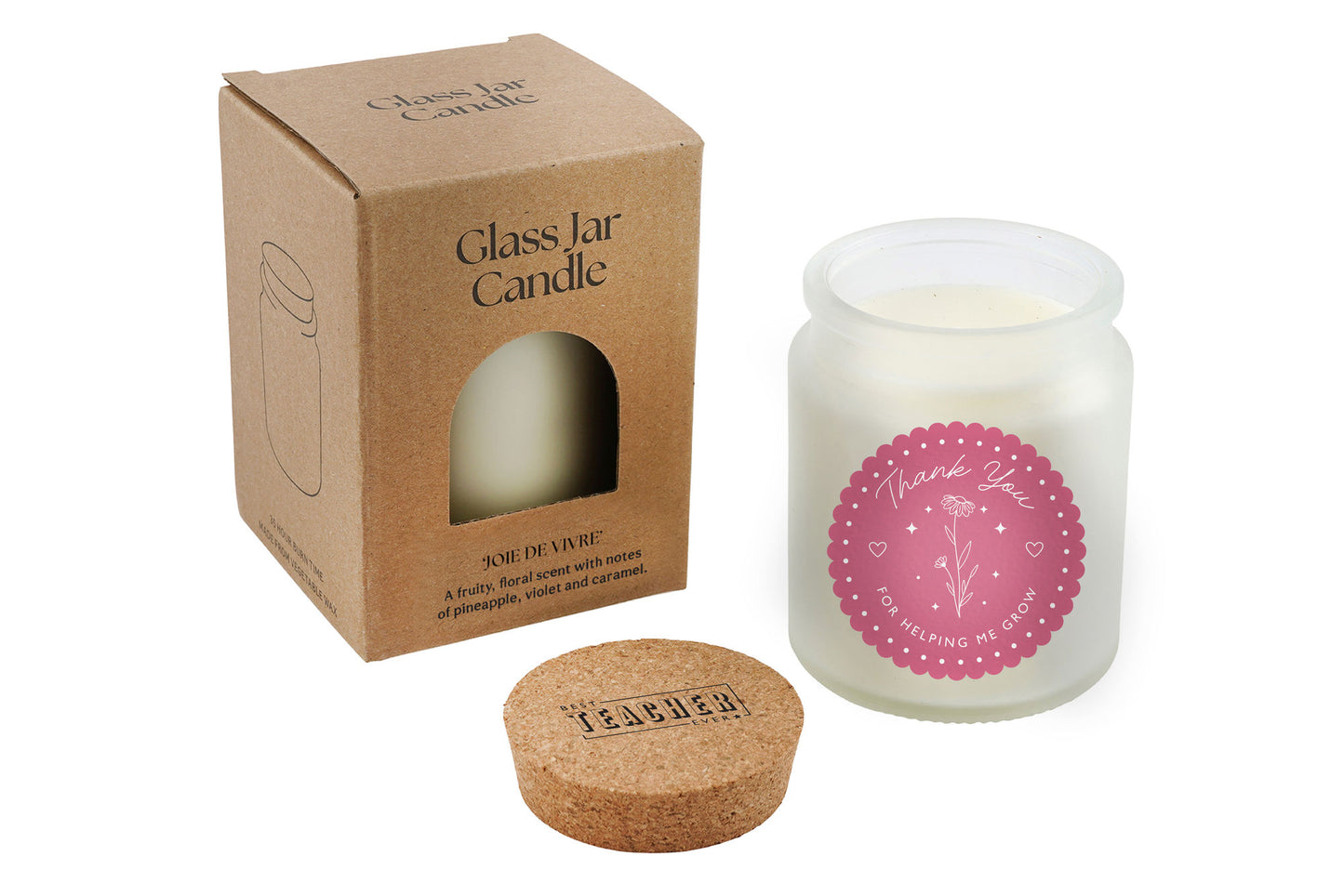 Teacher Appreciation Candle • "Helping Me Grow" Scented Jar Candle Gift