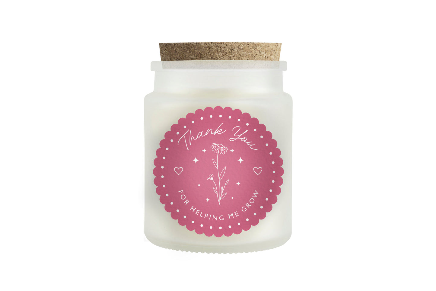Teacher Appreciation Candle • "Helping Me Grow" Scented Jar Candle Gift
