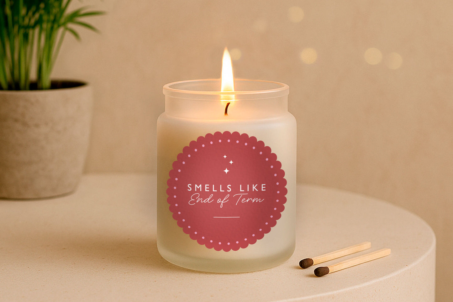 End of Term Teacher Candle • Pineapple, Violet, Caramel Scent • Gift Box
