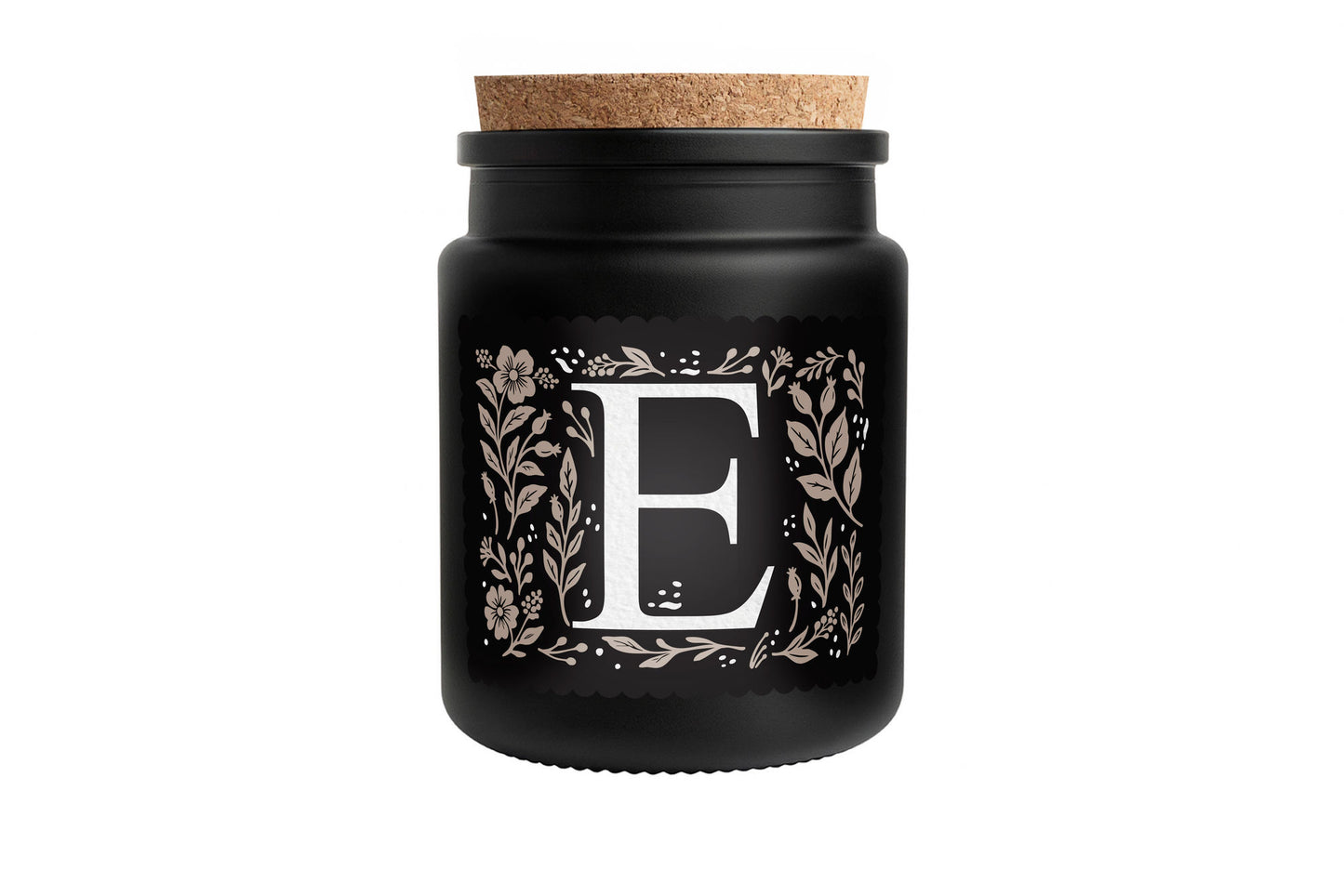 Alphabet Initial Candle • A - Z • Scented Black Glass Jar Candle