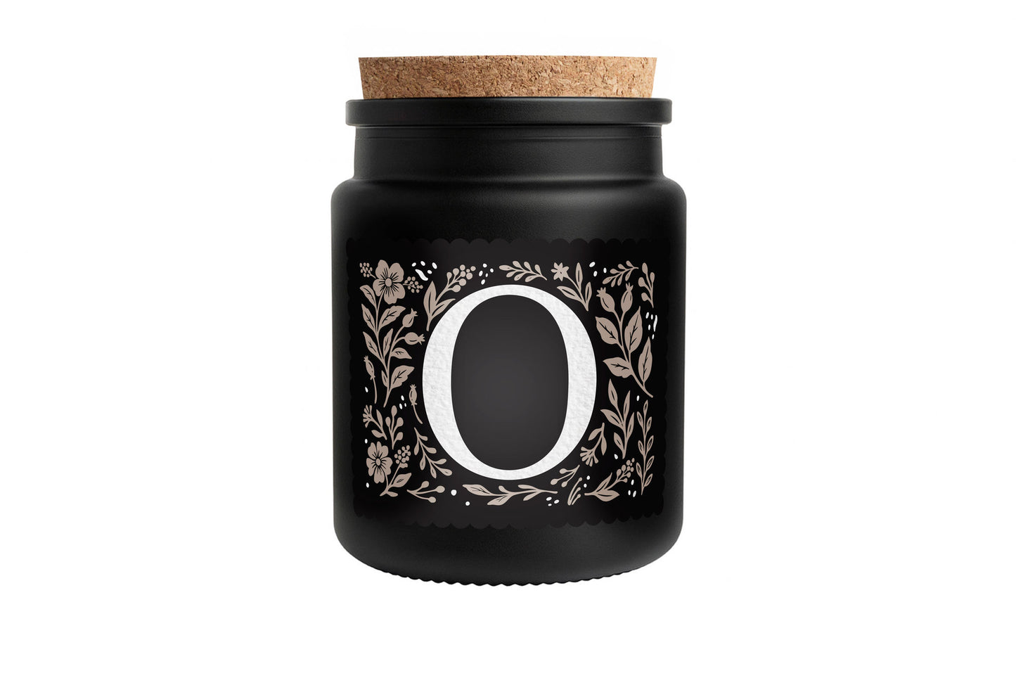 Alphabet Initial Candle • A - Z • Scented Black Glass Jar Candle