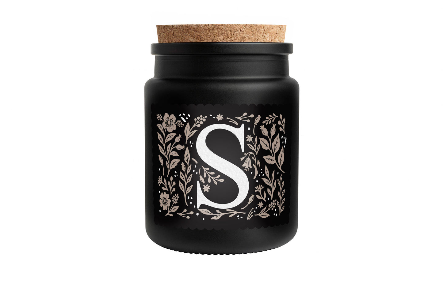 Alphabet Initial Candle • A - Z • Scented Black Glass Jar Candle