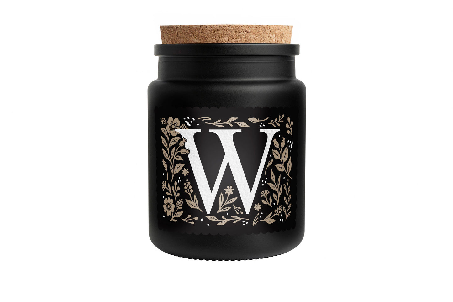 Alphabet Initial Candle • A - Z • Scented Black Glass Jar Candle