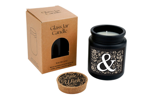Alphabet Initial Candle • A - Z • Scented Black Glass Jar Candle