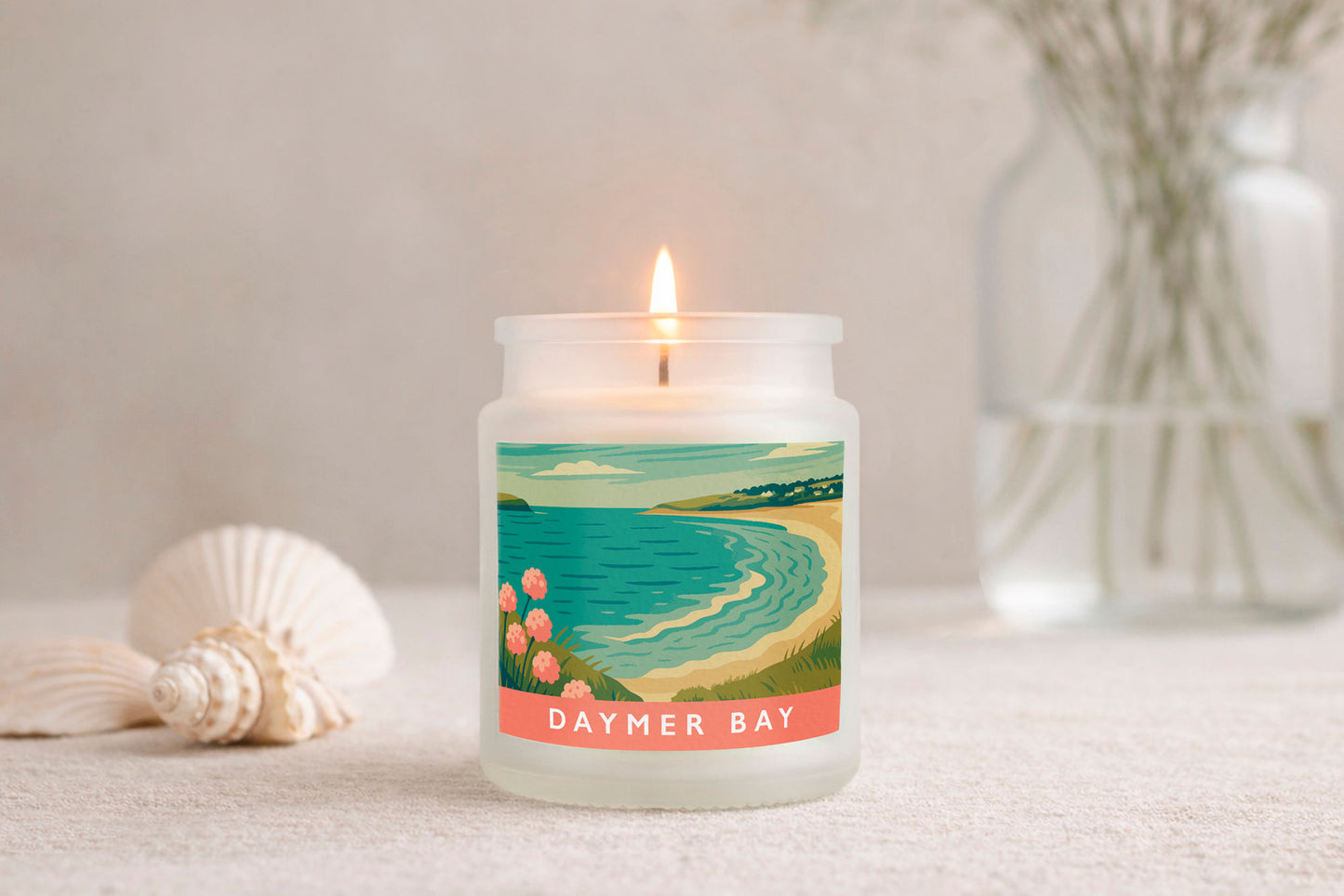 Daymer Bay Scented Glass Jar Candle • Coastal Living • Gift Box