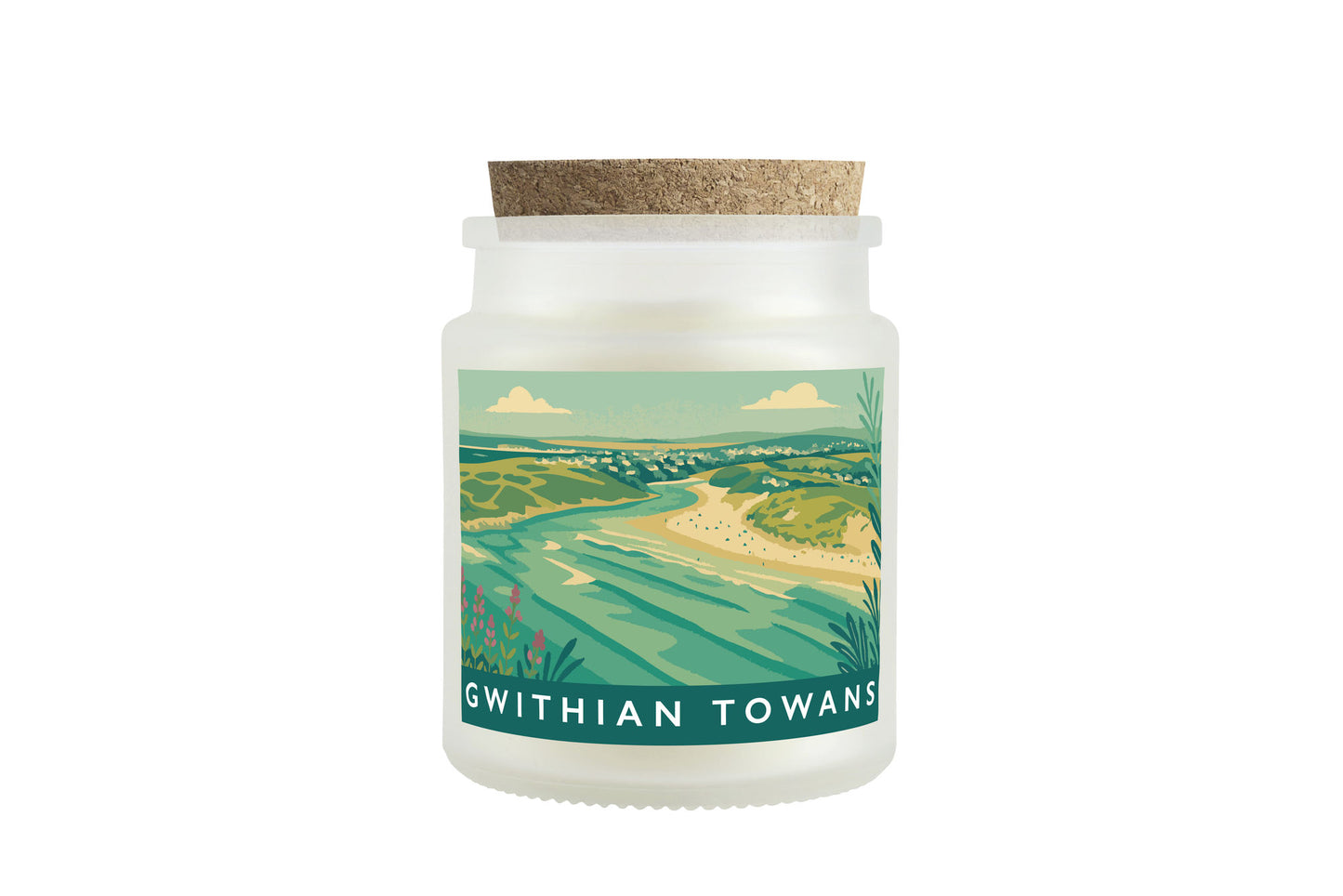 Gwithian Towans Scented Glass Jar Candle • Cornwall • Cornish Gift • Coastal Living • Gift Box