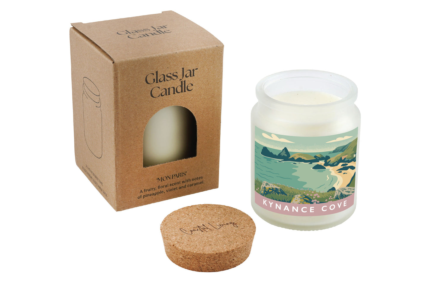 Kynance Cove Scented Glass Jar Candle • Cornwall Beach • Cornish Gift • Coastal Living • Gift Box