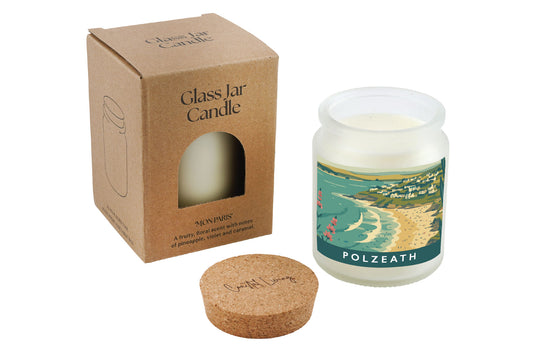 Polzeath Beach Scented Glass Jar Candle • Cornwall • Cornish Gift • Coastal Living • Gift Box