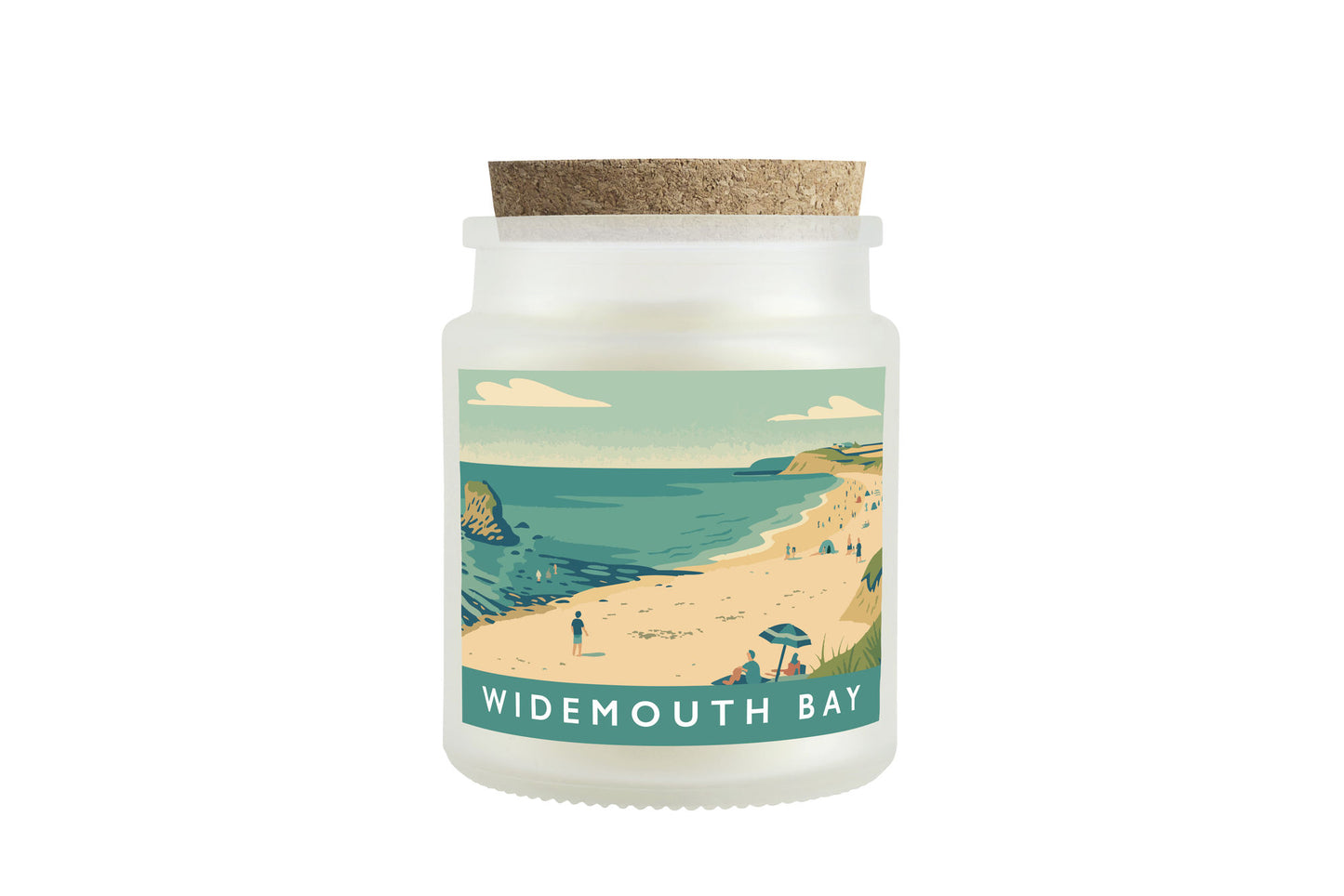Widemouth Bay Scented Glass Jar Candle • Cornwall • Cornish Gift • Coastal Living • Gift Box
