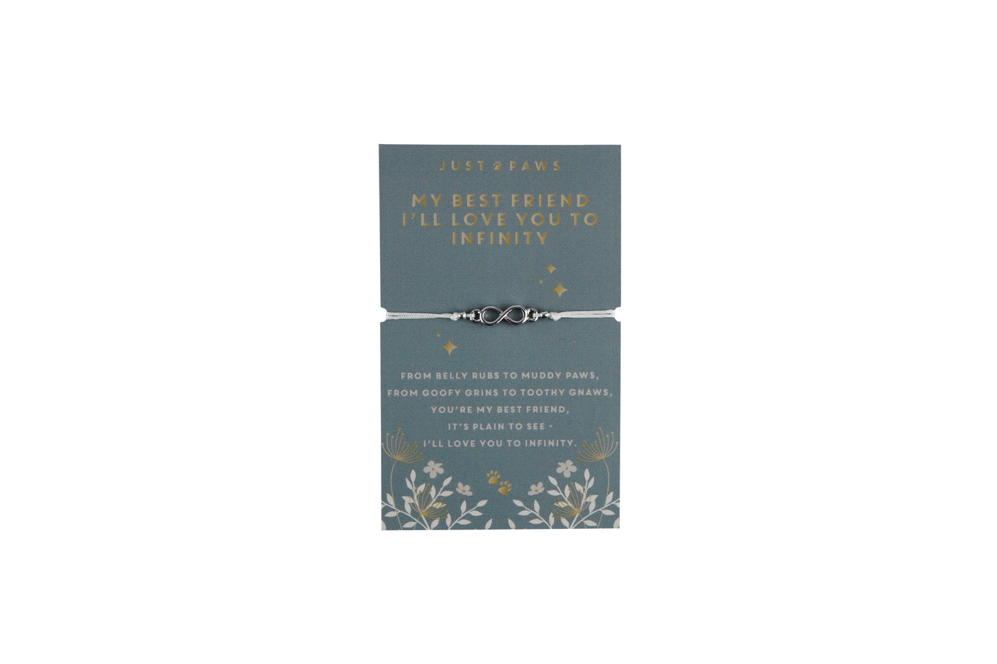 Just Paws Infinity Charm Bracelet | Fashion Accessory | Jewellery | Dog Enthusiast