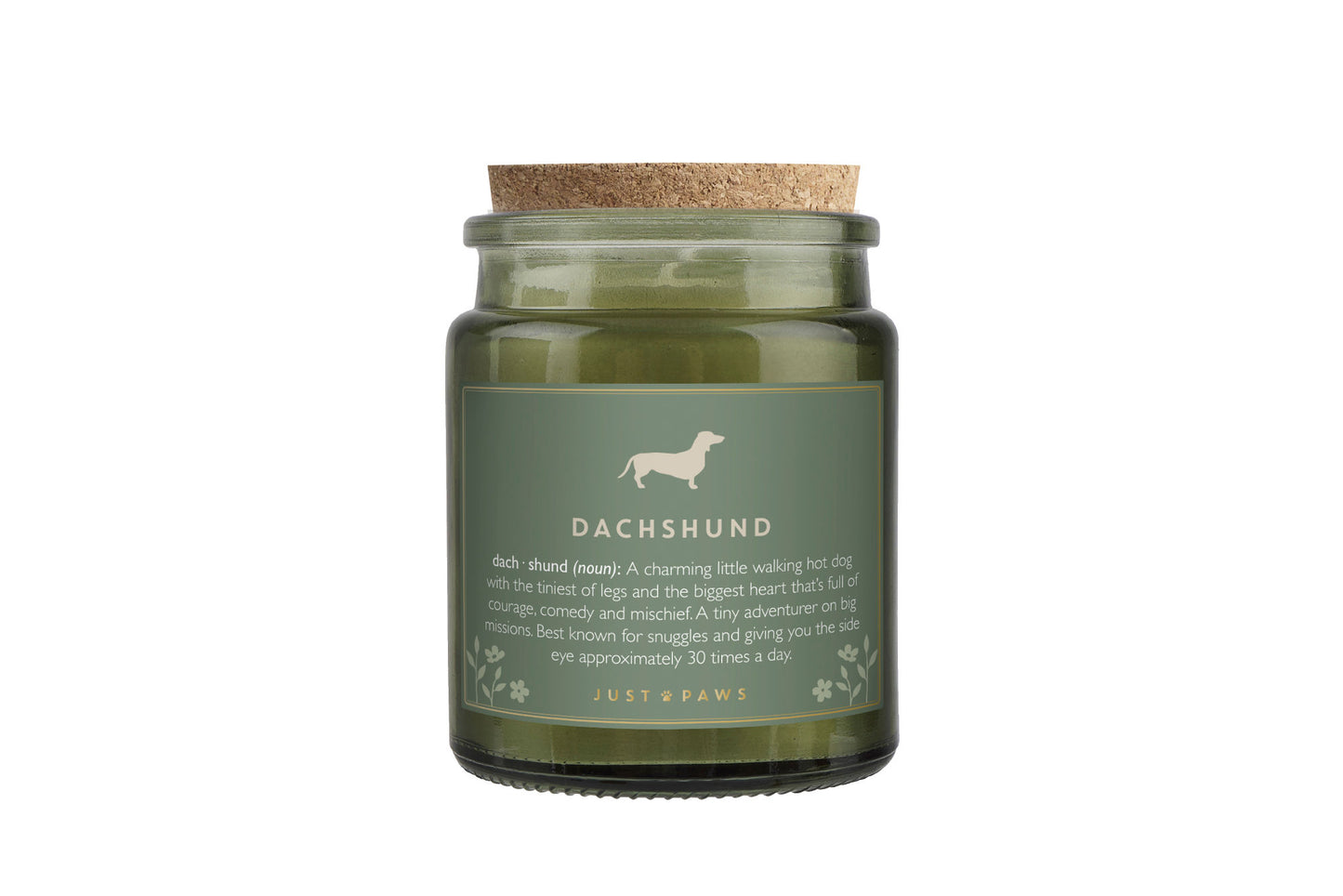 Green Jar Candle • “Dachshund Definition” • Scented Jar Candle • Gift for Her •  Gifts for Him • Home Decor | Dog Enthusiast