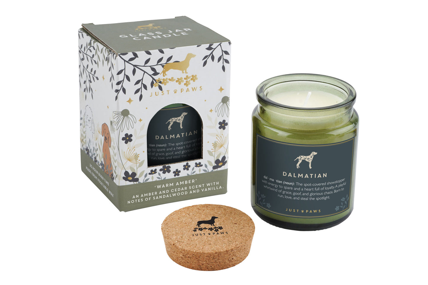 Green Jar Candle • "Dalmatian Definition" • Scented Jar Candle • Gift for Her •  Gifts for Him • Home Decor | Dog Enthusiast