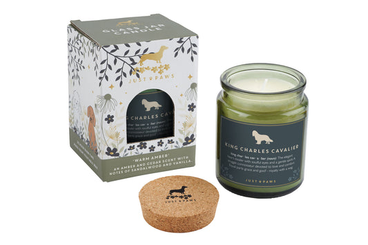 Green Jar Candle • "King Charles Cavalier Definition" • Scented Jar Candle • Gift for Her •  Gifts for Him • Home Decor | Dog Enthusiast