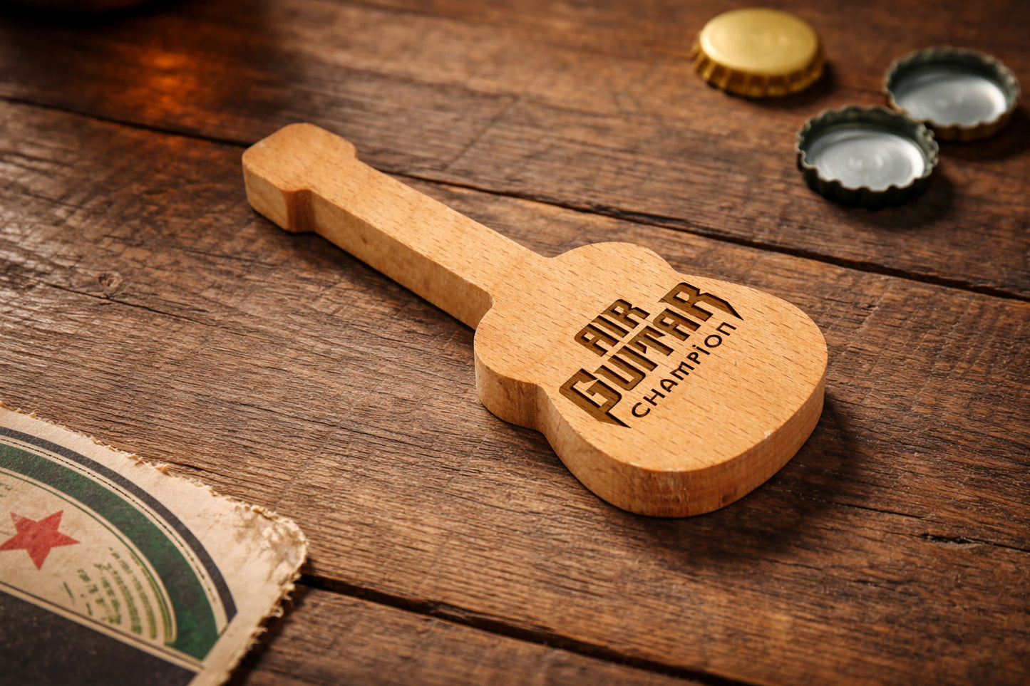 Dapper Chap 'Air Guitar Champion' Guitar Bottle Opener In Gift Box | Bar ware | Travel | Camping | Music Enthusiast