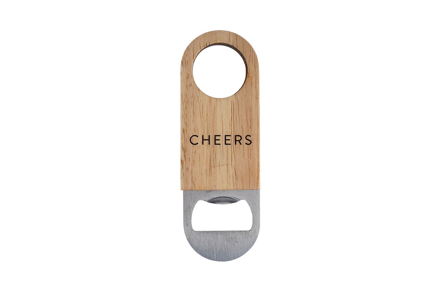 Wooden Travel Bottle Opener 'Cheers' | Bar Accessory | Travel | Camping